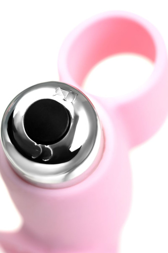 Нежно-розовая вибронасадка на палец JOS TWITY - 10,2 см. фото 10