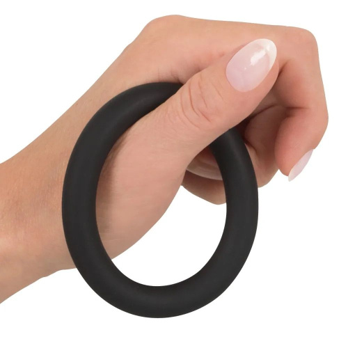 Черное эрекционное кольцо на пенис и мошонку фото 3