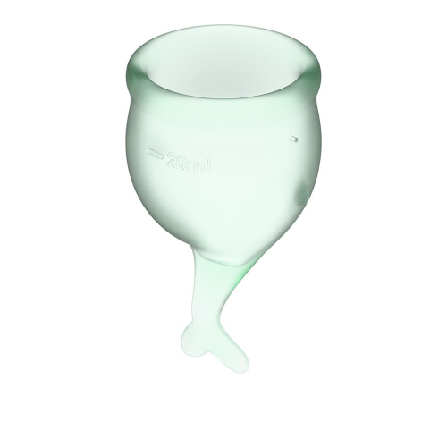 Набор зеленых менструальных чаш Feel secure Menstrual Cup фото 3