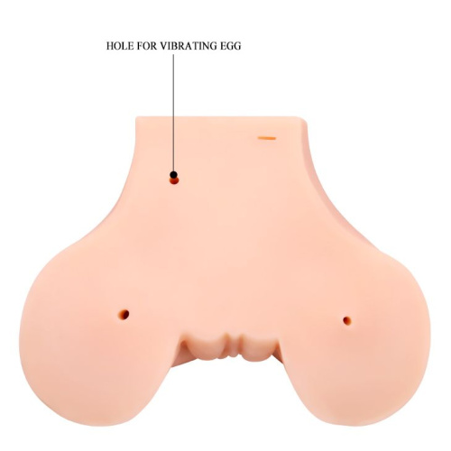 Телесная вибровагина Julie с 2 рабочими отверстиями фото 5