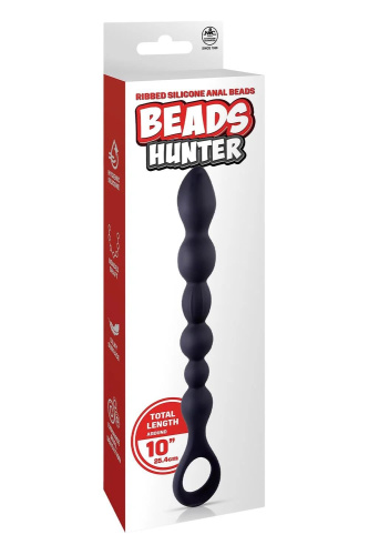 Черная анальная цепочка Beads Hunter - 25,4 см. фото 4 Черная анальная цепочка Beads Hunter - 25,4 см. фото 4