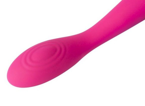 Ярко-розовый G-стимулятор IRIS Clitoral & G-spot Vibrator - 18 см. фото 4