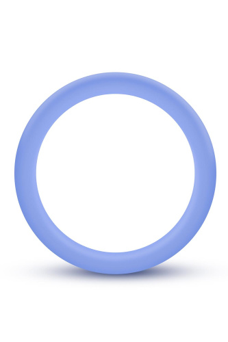 Голубое люминесцентное кольцо Silicone Glo Cock Ring фото 2