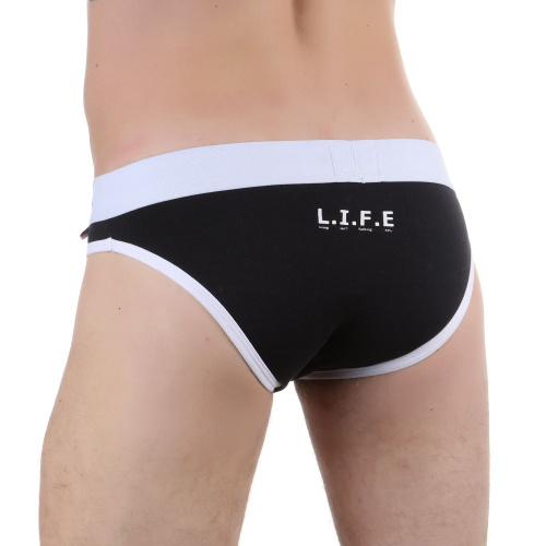 Черные мужские трусы-слипы L.I.F.E. фото 2 Черные мужские трусы-слипы L.I.F.E. фото 2