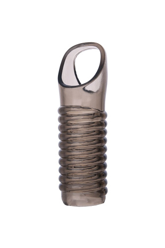 Дымчатая насадка с рёбрышками и подхватом мошонки ToyFa XLover - 12,5 см. фото 3 Дымчатая насадка с рёбрышками и подхватом мошонки ToyFa XLover - 12,5 см. фото 3