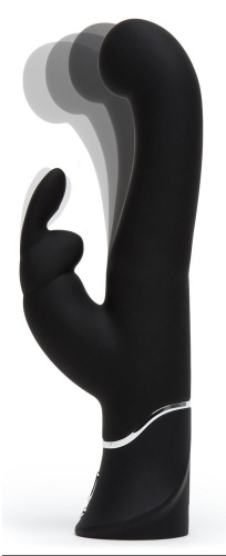 Черный вибратор-кролик G-Spot Stroking Vibrator - 24,2 см. фото 4