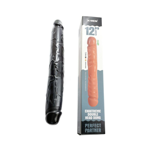Черный двухсторонний фаллоимитатор Exxxtreme Double Head Dong - 41,3 см. фото 3