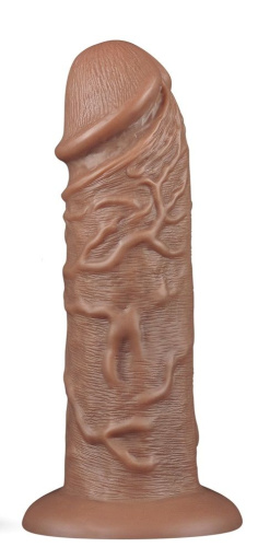 Коричневый фаллоимитатор Cubby dildo - 26,6 см. Коричневый фаллоимитатор Cubby dildo - 26,6 см.