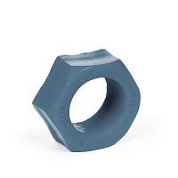 Тёмно-синяя гайка из силикона для усиления эрекции