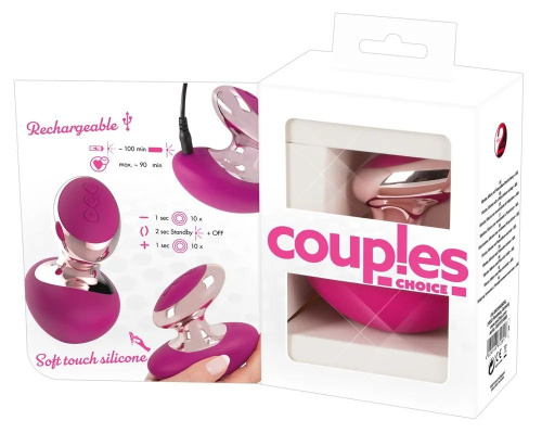 Ярко-розовый вибромассажер Couples Choice Massager фото 10