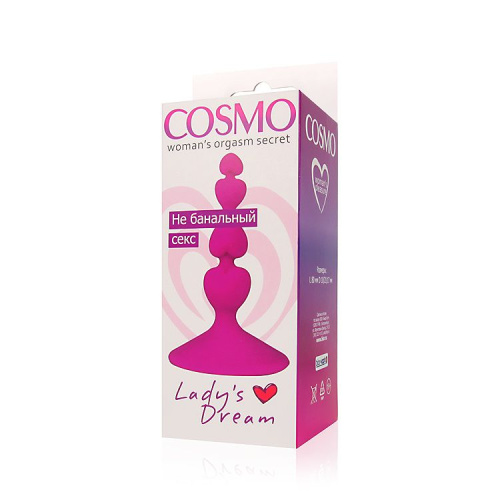 Ярко-розовый анальный стимулятор COSMO - 8 см. фото 3