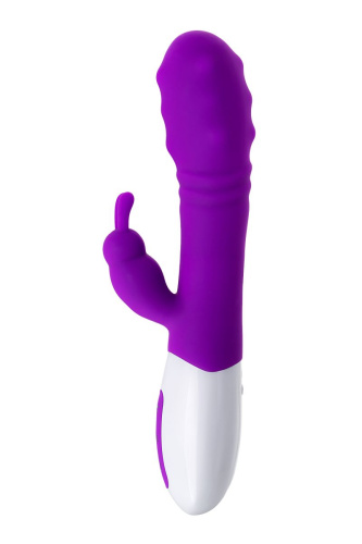Фиолетовый вибратор JOS TATY с пульсирующими шариками - 21,5 см. фото 4
