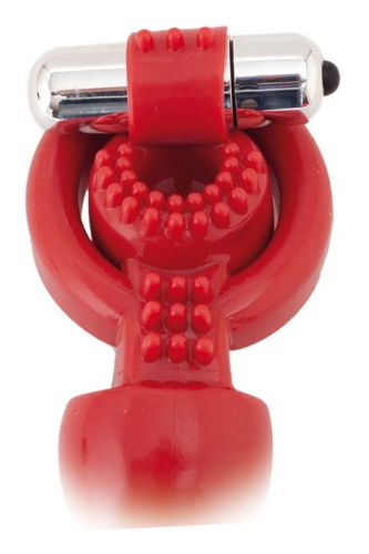 Красная вибронасадка Black&Red для двойного проникновения фото 2 Красная вибронасадка Black&Red для двойного проникновения фото 2