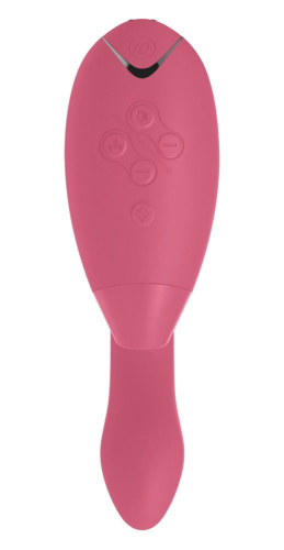 Розовый стимулятор Womanizer DUO с вагинальным отростком фото 4