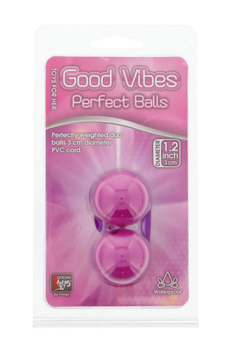 Фиолетовые вагинальные шарики на мягкой сцепке GOOD VIBES PERFECT BALLS фото 2