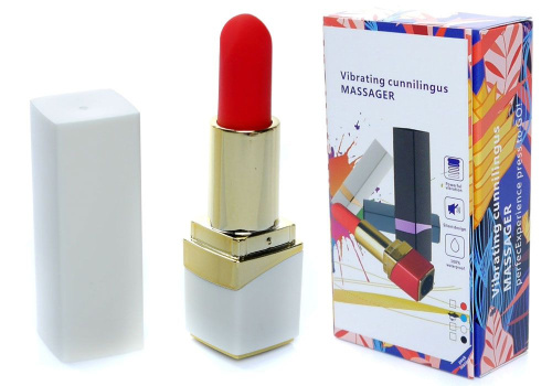 Белый мини-вибратор в форме помады фото 2 Белый мини-вибратор в форме помады фото 2