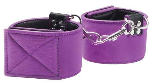 Чёрно-фиолетовые двусторонние оковы на ноги Reversible Ankle Cuffs фото 3