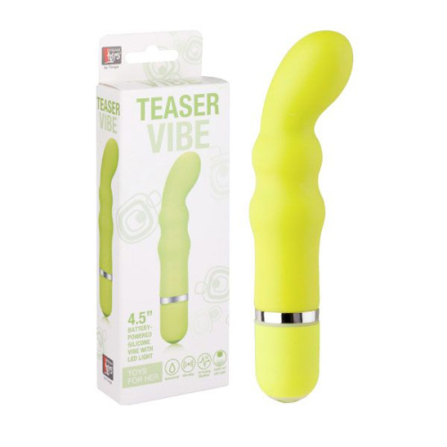 Зелёный вибромассажёр NEON TEASER VIBE GREEN - 11,4 см. фото 2