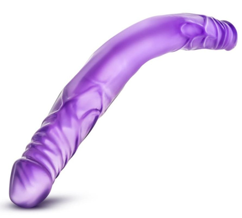 Фиолетовый двусторонний фаллоимитатор 14 Inch Double Dildo - 35 см. фото 3