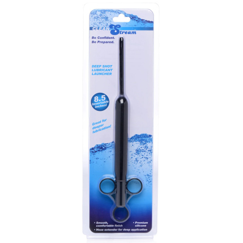 Черный шприц с тонким кончиком для введения геля Deep Shot Lubricant Launcher фото 3