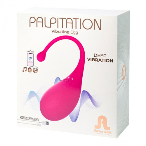 Ярко-розовый вибростимулятор-яйцо Palpitation фото 2