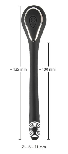 Черный гибкий уретральный стимулятор с вибрацией Vibrating Bendable Dilator - 13,5 см. фото 9