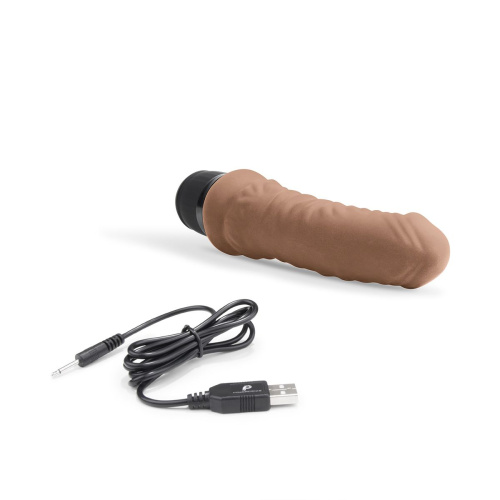 Кофейный вибратор-реалистик 6  Realistic Vibrator - 17 см. фото 2