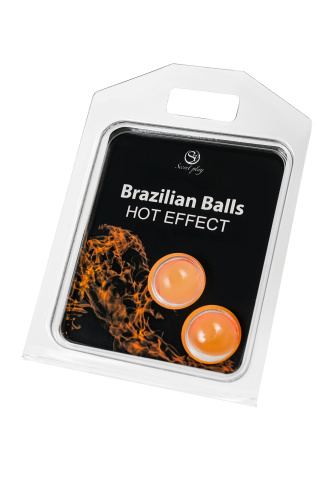 Набор из 2 шариков с массажным маслом Brazilian Balls с разогревающим эффектом фото 2