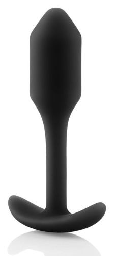 Чёрная пробка для ношения B-vibe Snug Plug 1 - 9,4 см. фото 5