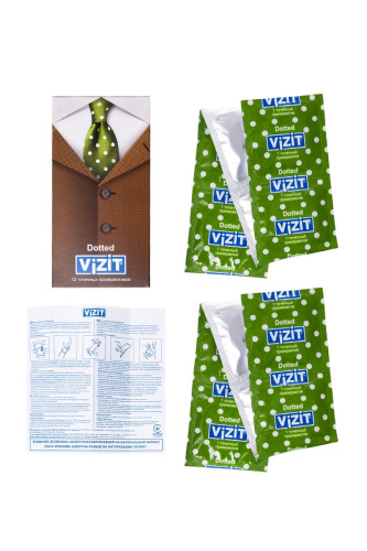Презервативы с точечками VIZIT Dotted - 12 шт. фото 7