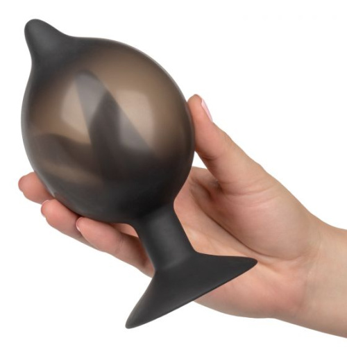 Расширяющаяся анальная пробка со съемным шлангом Medium Silicone Inflatable Plug - 10,75 см. фото 3