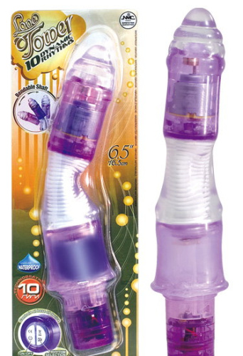 Фиолетовый гнущийся вибратор - 16,5 см.