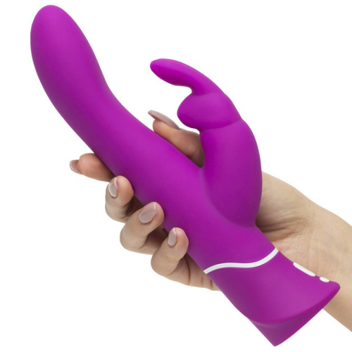 Лиловый вибратор-кролик Curve Rechargeable Rabbit Vibrator - 25,4 см. фото 3