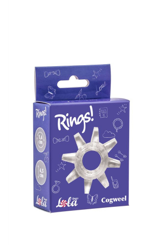 Прозрачное эрекционное кольцо Rings Cogweel фото 2