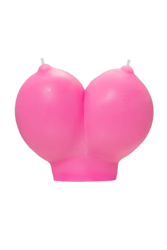 Розовая свеча «Сиськи» - 150 гр. фото 3