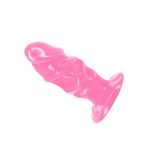 Розовый анальный стимулятор-фаллос - 12,3 см. фото 5