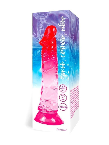 Яркий розово-красный фаллоимитатор с присоской фото 3 Яркий розово-красный фаллоимитатор с присоской фото 3