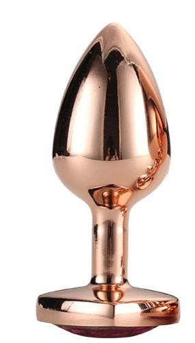 Золотистая анальная втулка с кристаллом-сердечком розового цвета - 7,1 см. фото 2 Золотистая анальная втулка с кристаллом-сердечком розового цвета - 7,1 см. фото 2