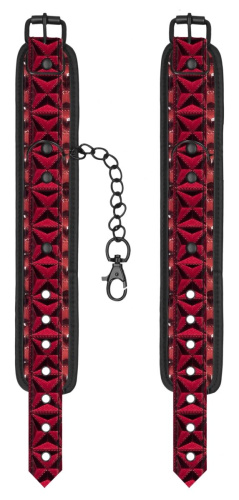 Красно-черные поножи Luxury Ankle Cuffs фото 4