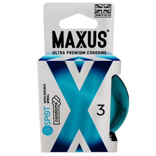Презервативы Maxus G spot с двойной спиралью - 3 шт. фото 3