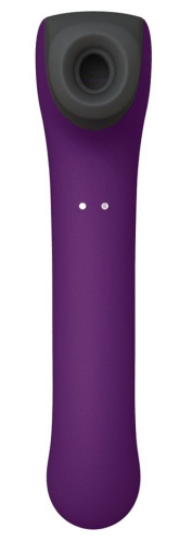 Фиолетовый клиторальный стимулятор Caldo с функцией вибратора - 19 см. фото 4