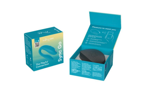 Бирюзовый вибромассажер для пар We-Vibe Sync Go фото 4
