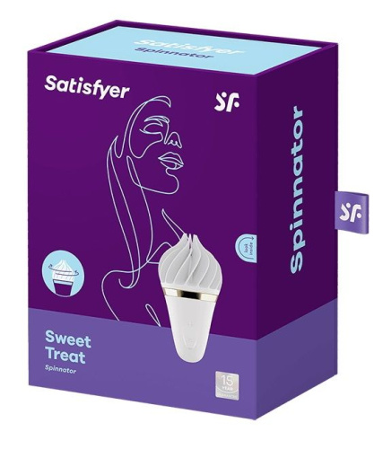 Белый вибратор-спиннер Satisfyer Sweet Treat фото 3