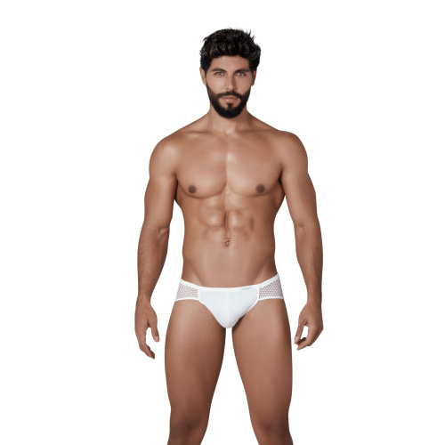 Белые трусы-джоки с ажурными вставками Urge Jockstrap фото 5