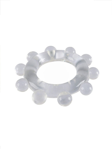 Прозрачное эрекционное кольцо со стимулирующими шариками фото 6 Прозрачное эрекционное кольцо со стимулирующими шариками фото 6