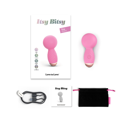 Розовый мини-wand вибратор Itsy Bitsy Mini Wand Vibrator фото 4