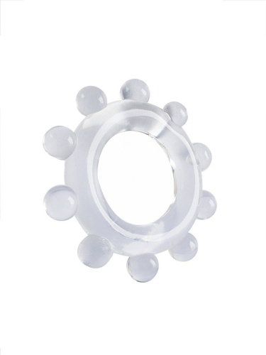 Прозрачное эрекционное кольцо со стимулирующими шариками фото 5 Прозрачное эрекционное кольцо со стимулирующими шариками фото 5