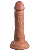 Кофейный фаллоимитатор 6  Silicone Dual Density Cock - 17 см.