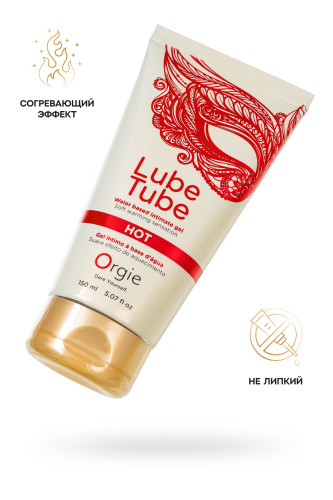 Интимный гель на водной основе Lube Tube Hot с разогревающим эффектом - 150 мл. фото 2