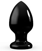 Черная большая анальная пробка MAGNUM 10 - 14,5 см.